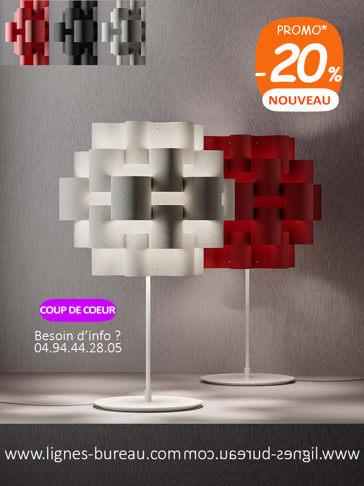 Lampe blanche design originale sur Coup de Cœur Design