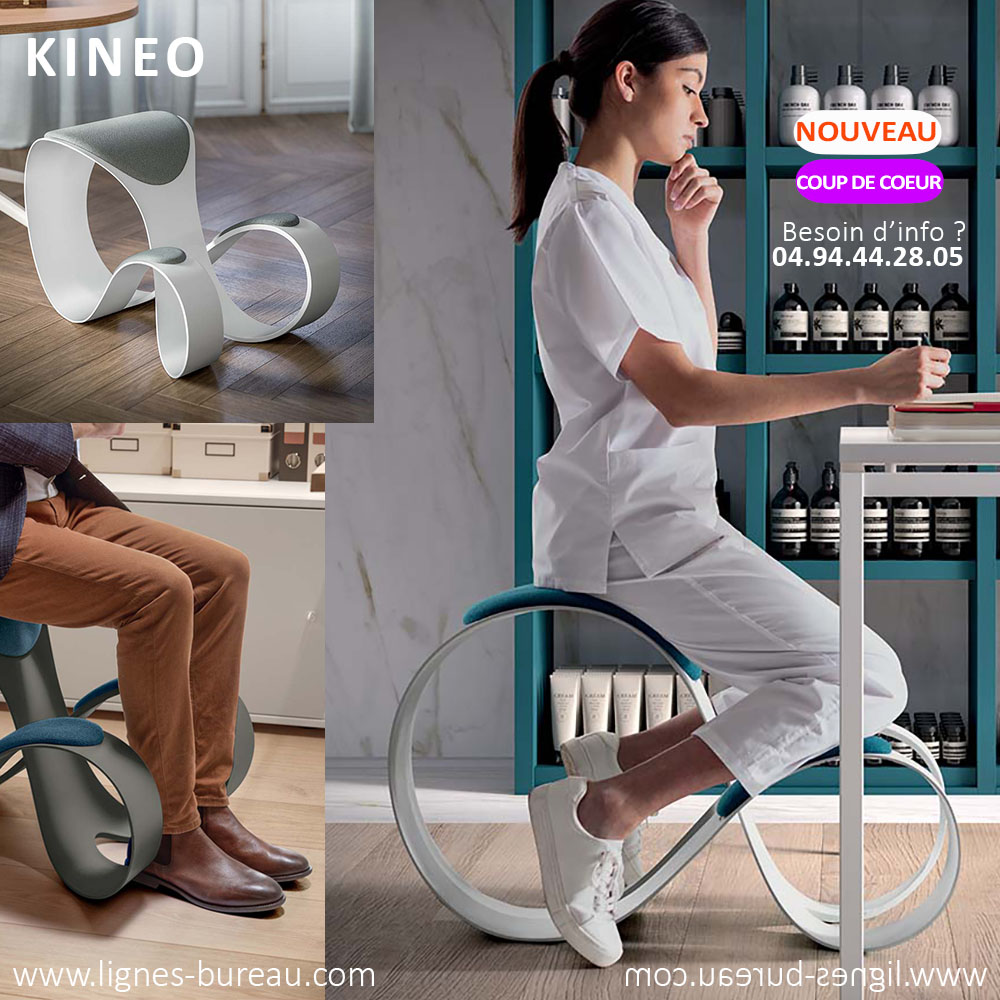 Siège postural sans dossier assis ou à genoux, ergonomique, Kineo -  Mobilier de bureau professionnel