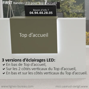 Éclairages LED pour les Top en façades des banques d’accueil First