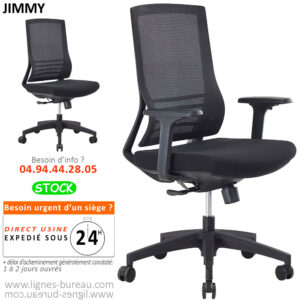 Siège de bureau pas cher ergonomique professionnel, Jimmy