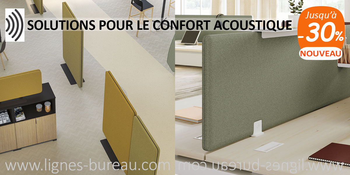 Cloisonnettes acoustiques et séparateurs de bureau pour les Open Space